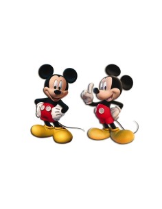 2 Silhouetten, 30 cm Mickey - von hoher Qualität, ideal für Karneval, Themenpartys und besondere Veranstaltungen.